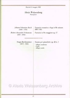 1982 Programme Bologna