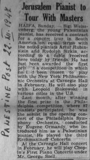 1947 Palestine Post Tour