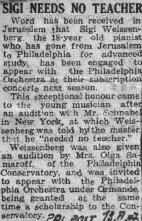 1947 The Palestine Post Sigi needs no teacher