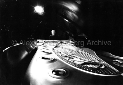 At the piano