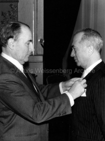 With François Mitterrand at the Légion d&#039;Honneur Ceremony 1984