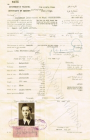 1945 Palestine Visa