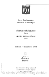 1995 Recital with Ferruccio Furlanetto Paris 