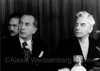 1977 in Osaka Press Conference with Karajan
