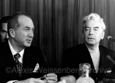 1977 in Osaka Press Conference with Karajan