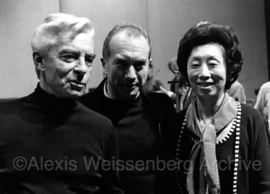 1977 in Osaka with Michi Murayama and Karajan