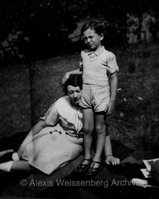 With his mother Lilly