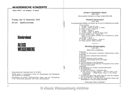 1977 December Beethovenhalle Bonn