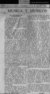 1948 La Habana Recital Diario de la Marina