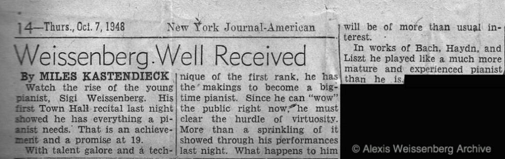 1948 New York Journal-American Town Hall Recital
