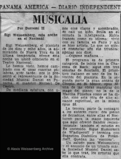 1948 Panama Diario Independiente Recital Teatro Nacional