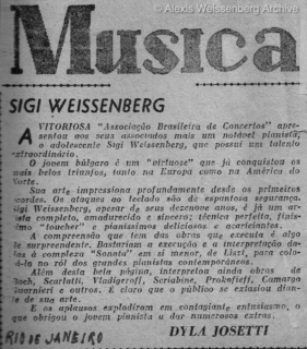 1948 Rio de Janeiro Recital Teatro Municipal