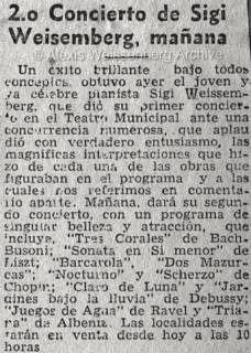 1948 Santiago de Chile Recital Teatro Municipal 4