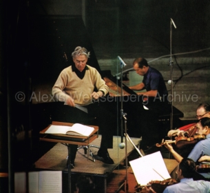 1977 Rehearsing in Osaka with Karajan