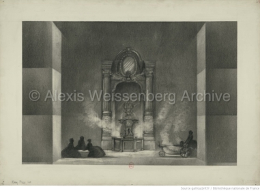 Set design by Pier Luigi Pizzi for La Fugue