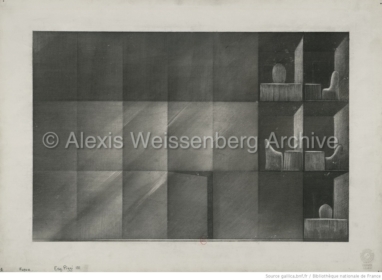 Set design by Pier Luigi Pizzi for La Fugue
