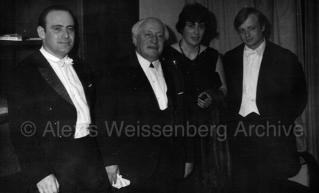 Pancho Vladigerov with his wife Elka, his son Alexander and Ivan Drenikov