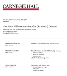 1948 February Chopin 1st Szell Carnegie