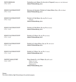 1949 October Recital Carnegie part 2