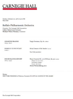 1977 February Rachmaninov 3rd Tilson Thomas Carnegie
