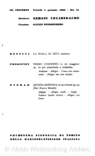 1962 Torino Prokofiev 3 Celibidache