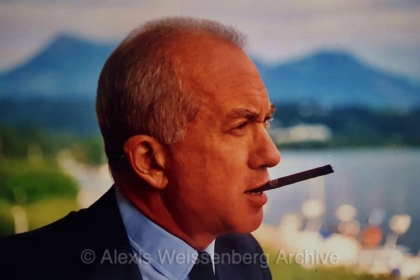 Smoking a cigar
